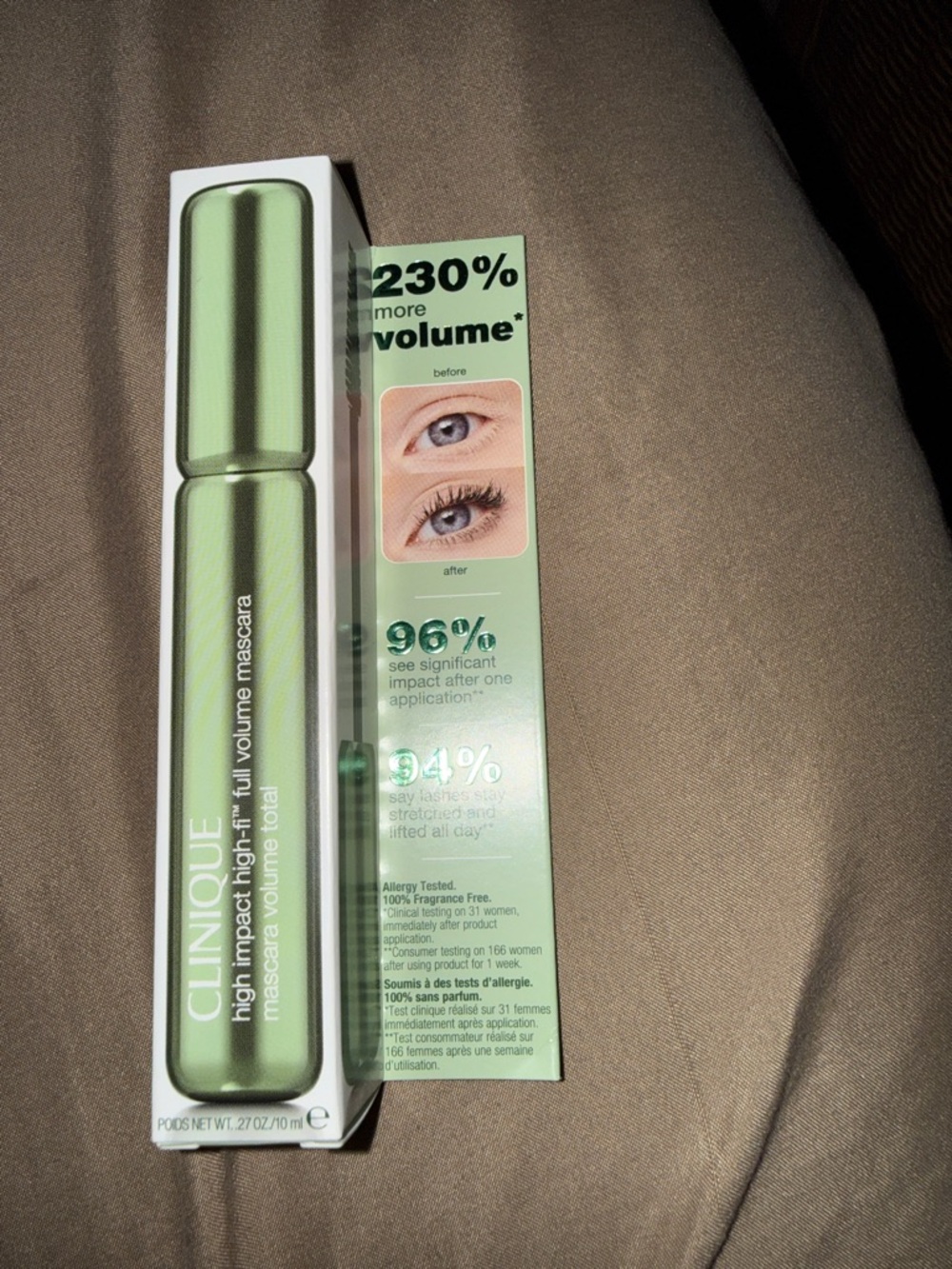 Clinique High Impact Mascara NWT black Green Metallic Tube